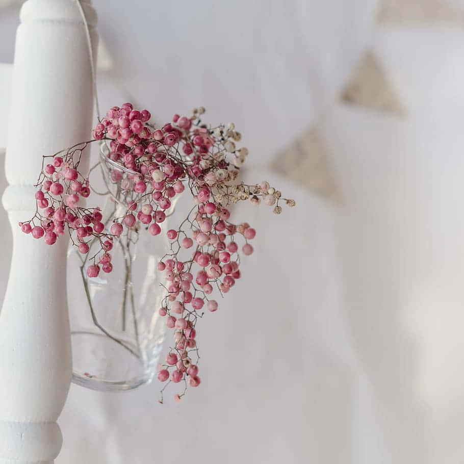 A bowl of vibrant Pink Peppercorns Wallpaper