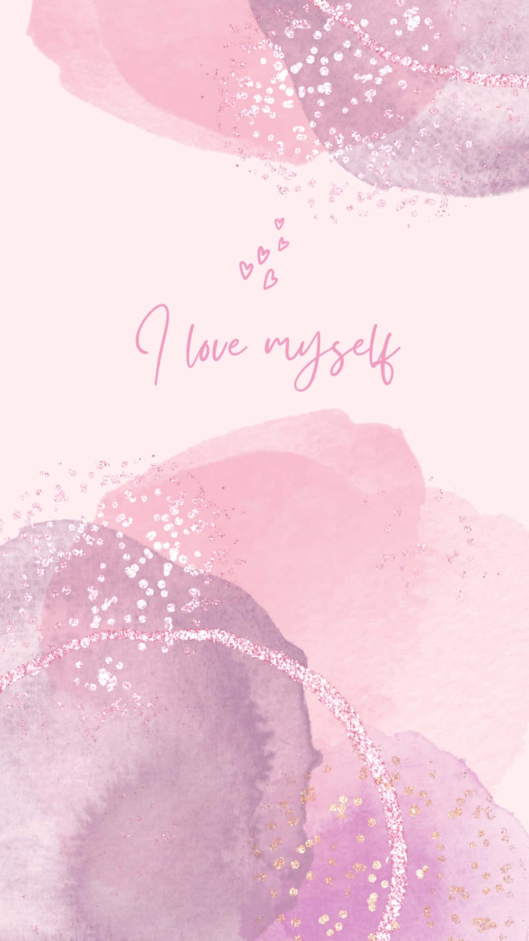 I Love Myself Watercolor Background