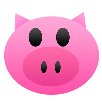 Pink Pig Emoji Graphic PNG