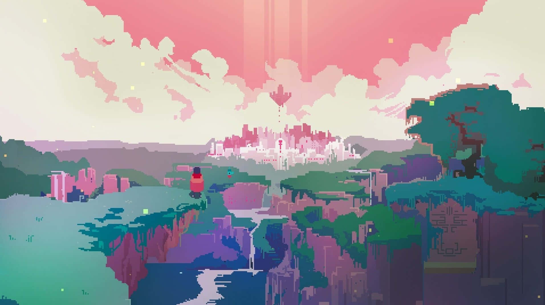 Pink Pixel Art Wallpaper