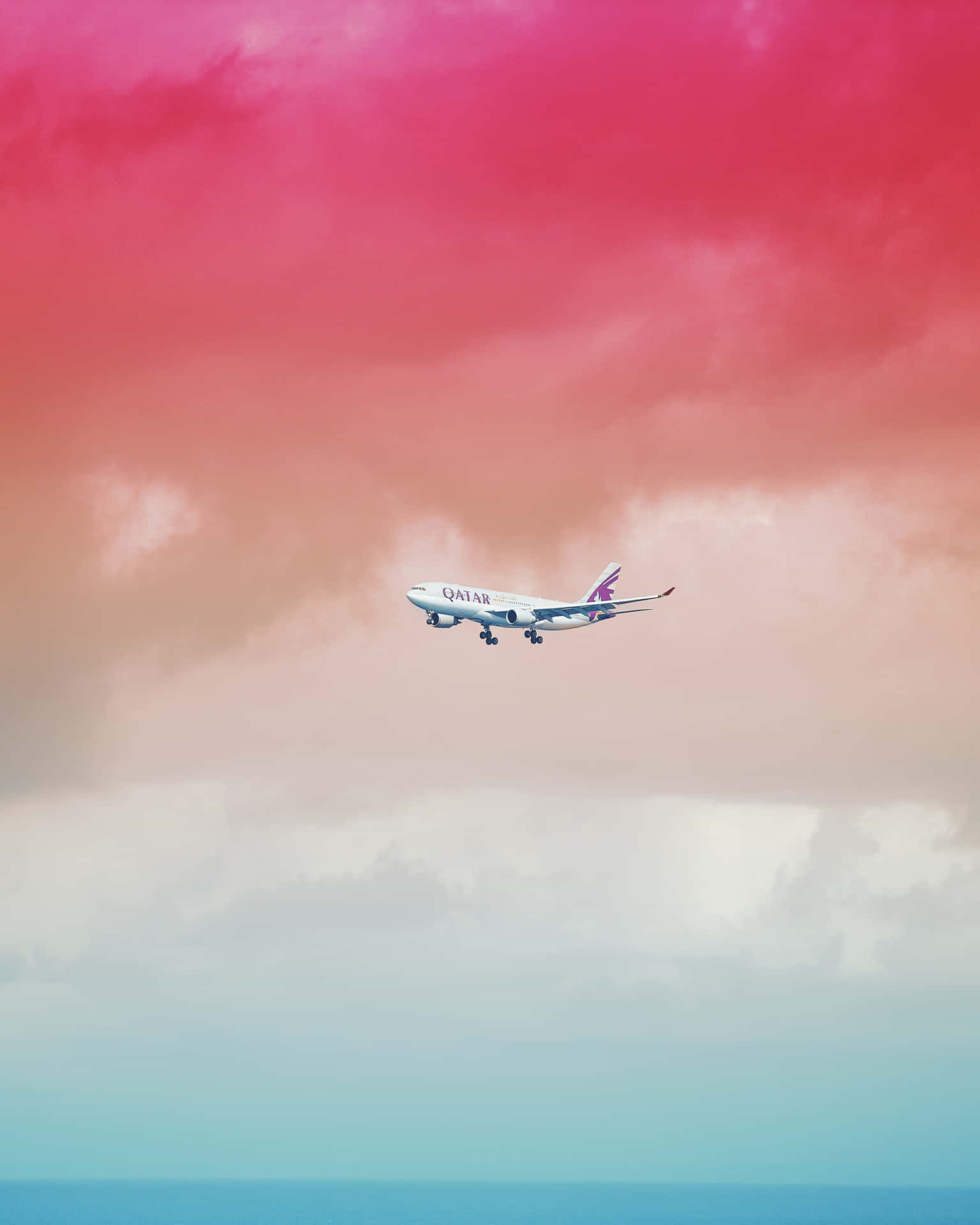 "Fly Higher and Farther in the Stylish Pink Plane" Wallpaper