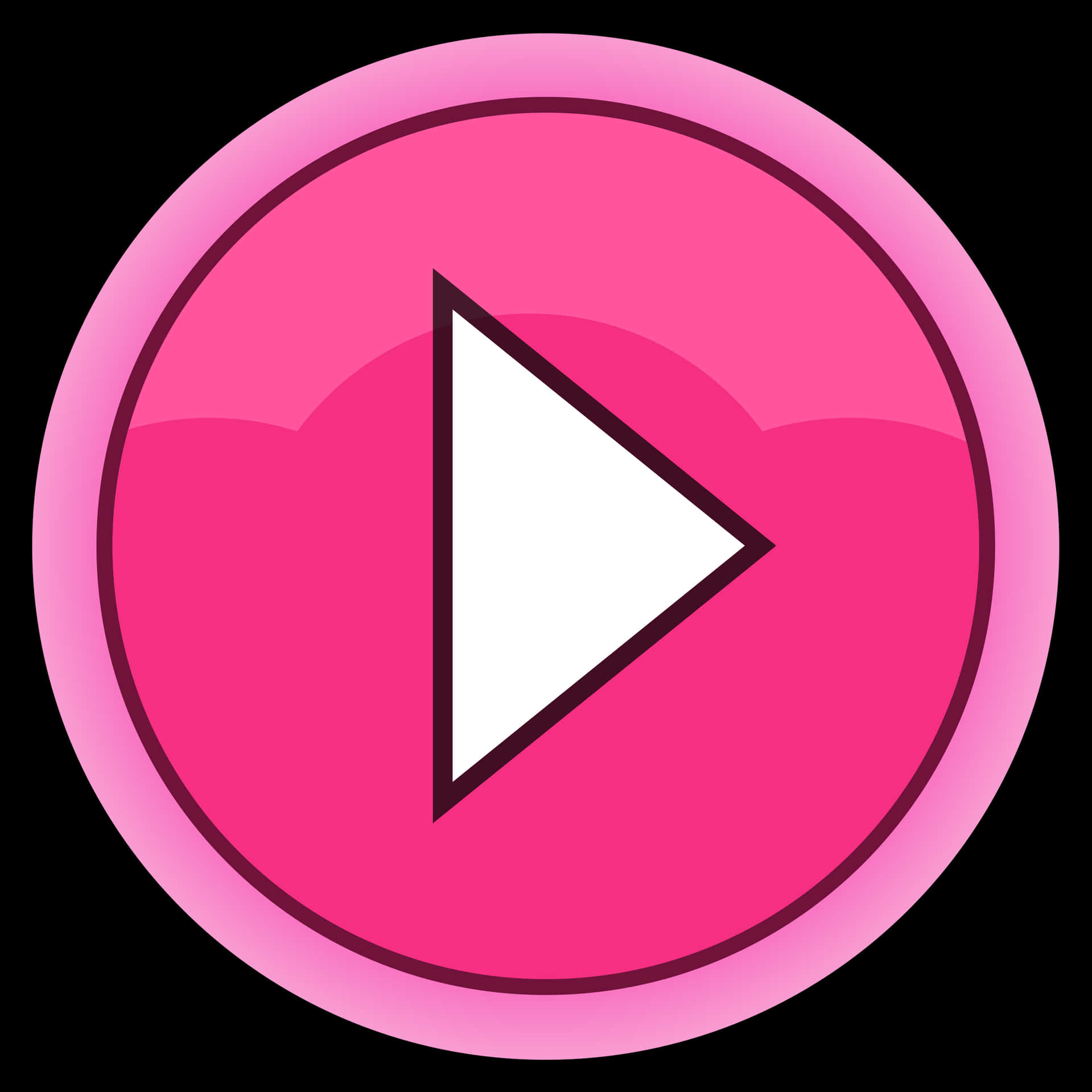 Pink Play Button Graphic PNG