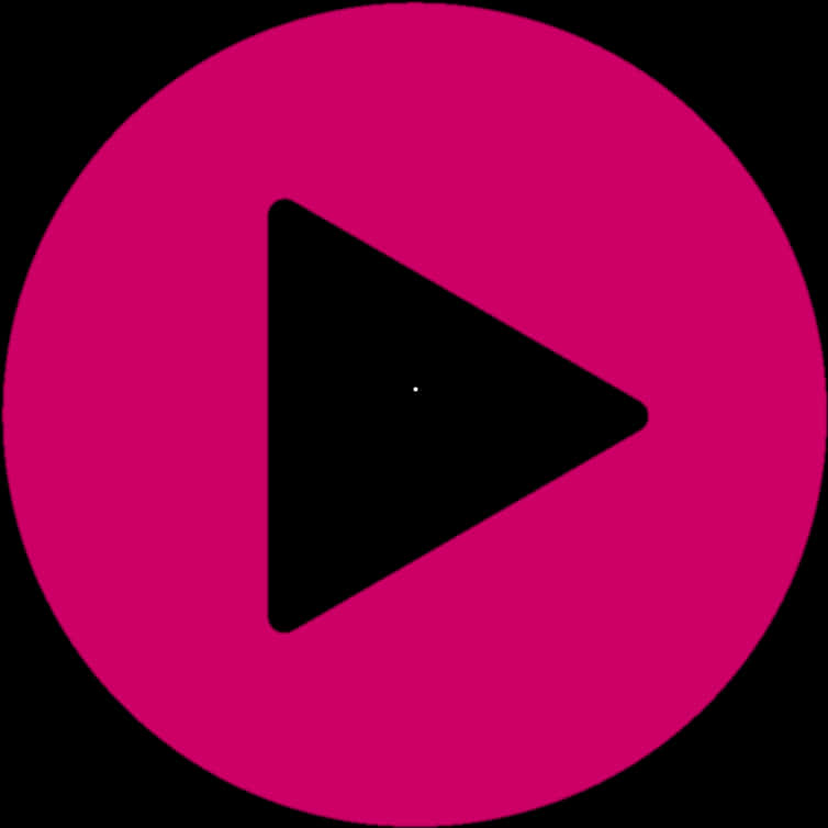 Pink Play Button Icon PNG