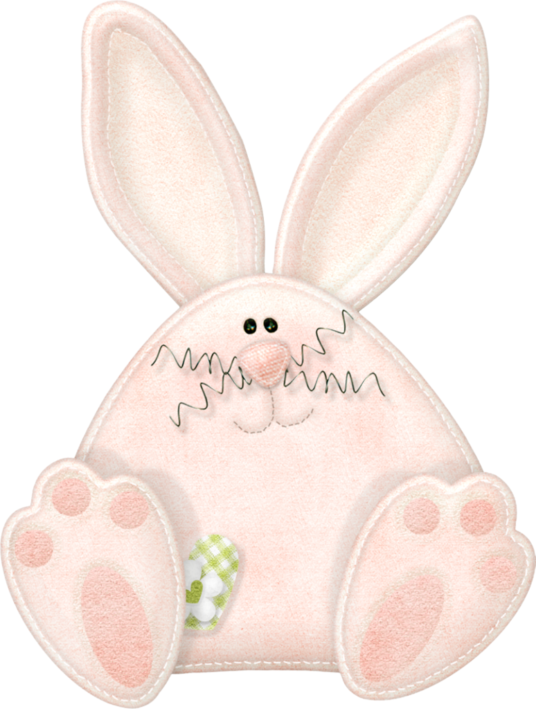Pink Plush Bunny Illustration PNG