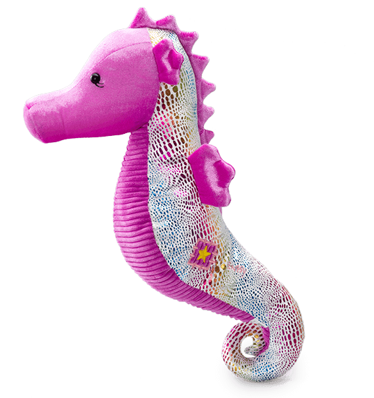 Pink Plush Seahorse Toy PNG