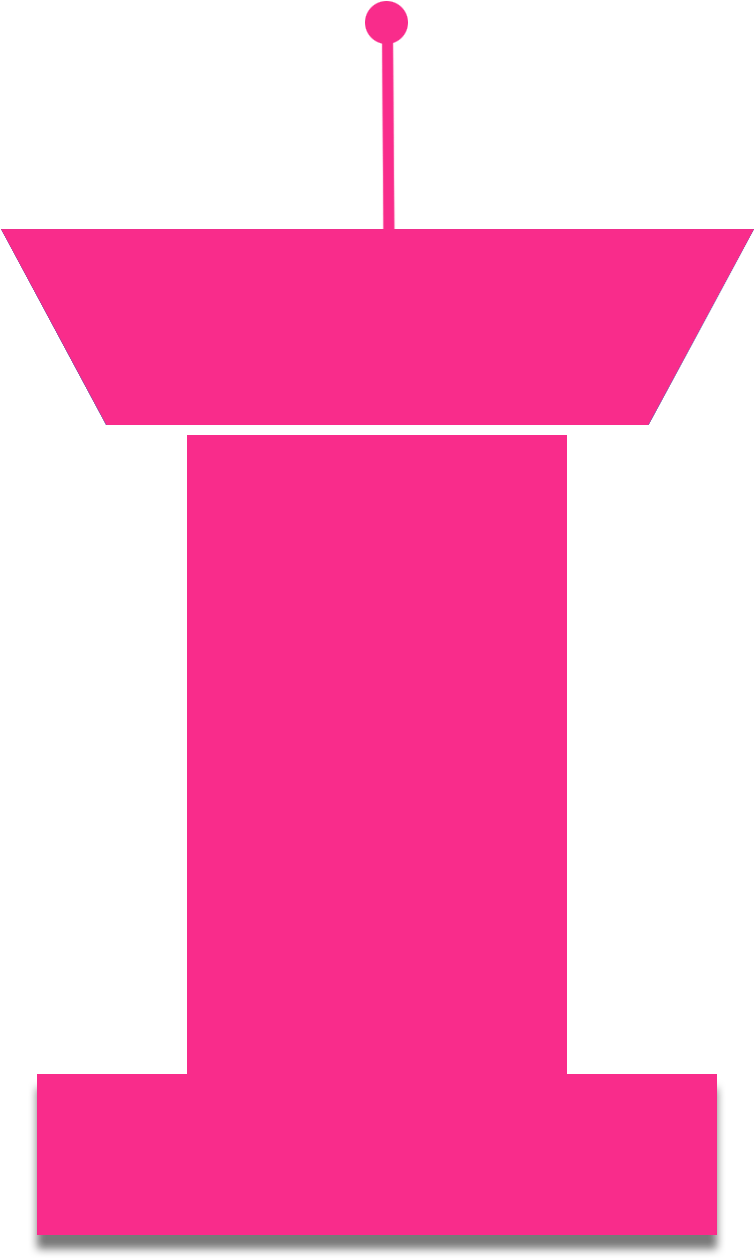 Pink Podium Icon PNG