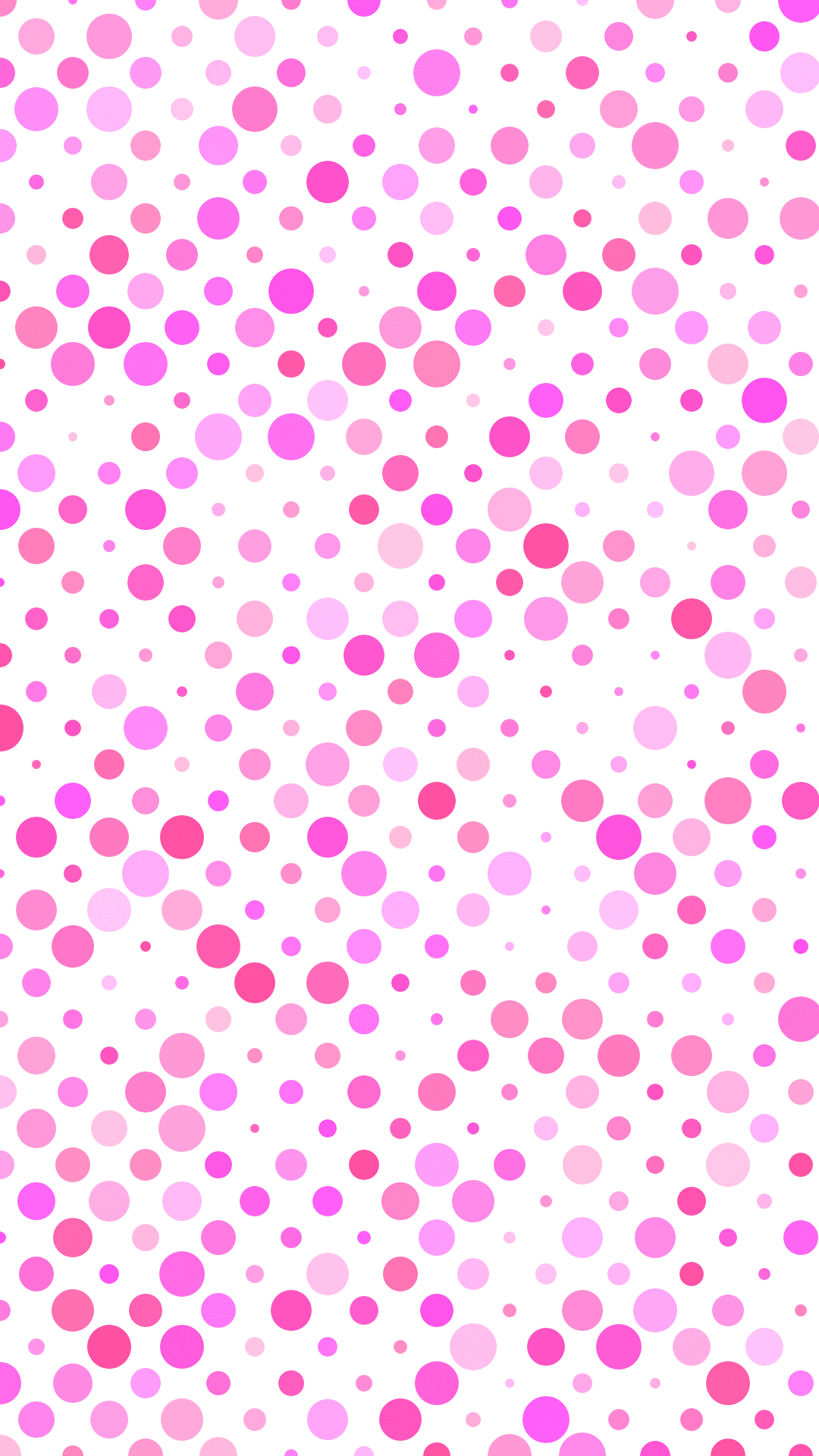 A cheerful pink polka-dot background brightens any day.