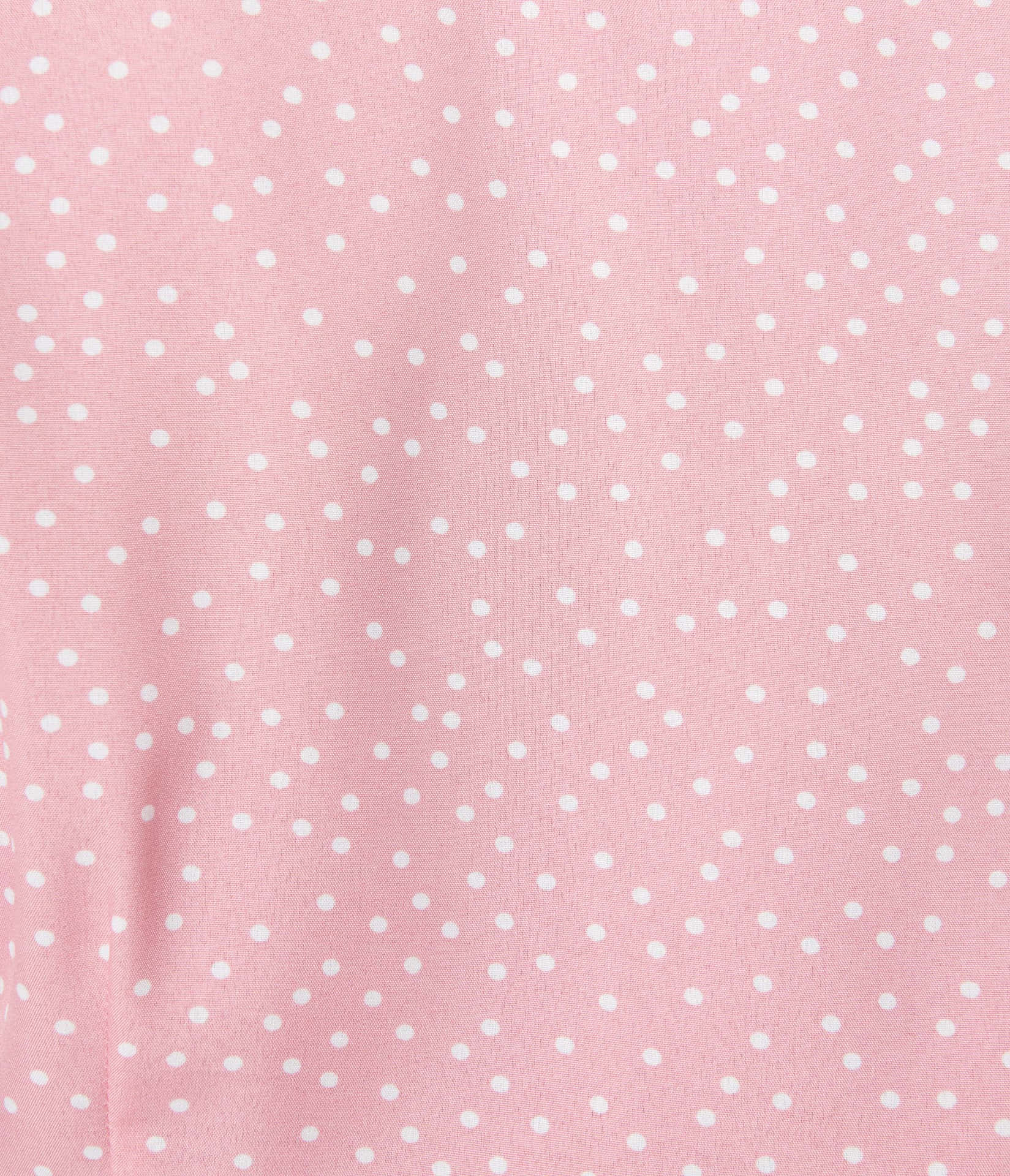 A Close Up Of A Pink Polka Dot Dress