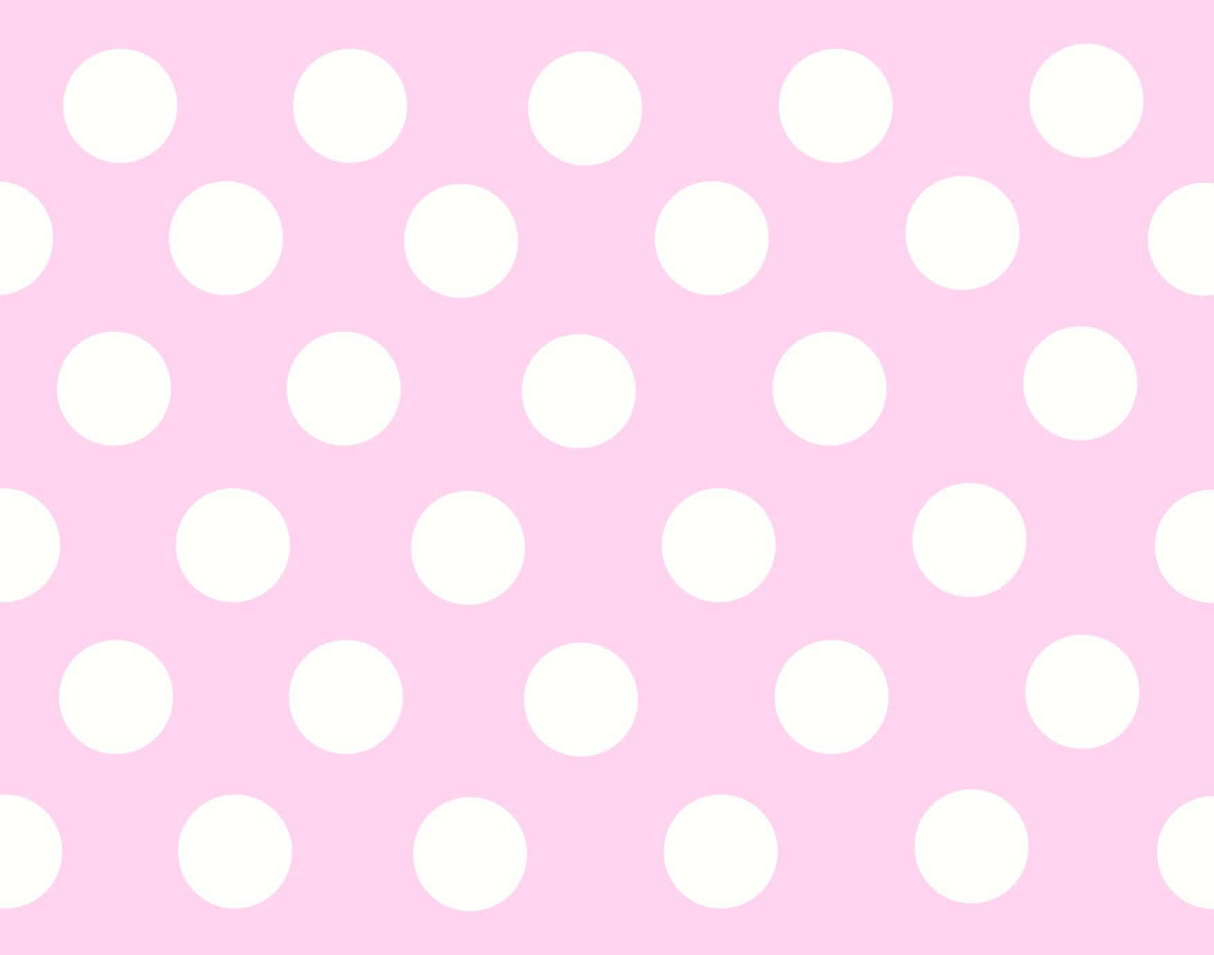 A Pink And White Polka Dot Pattern