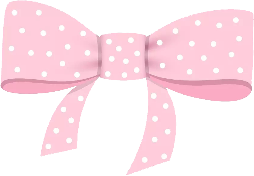 Pink Polka Dot Bow PNG