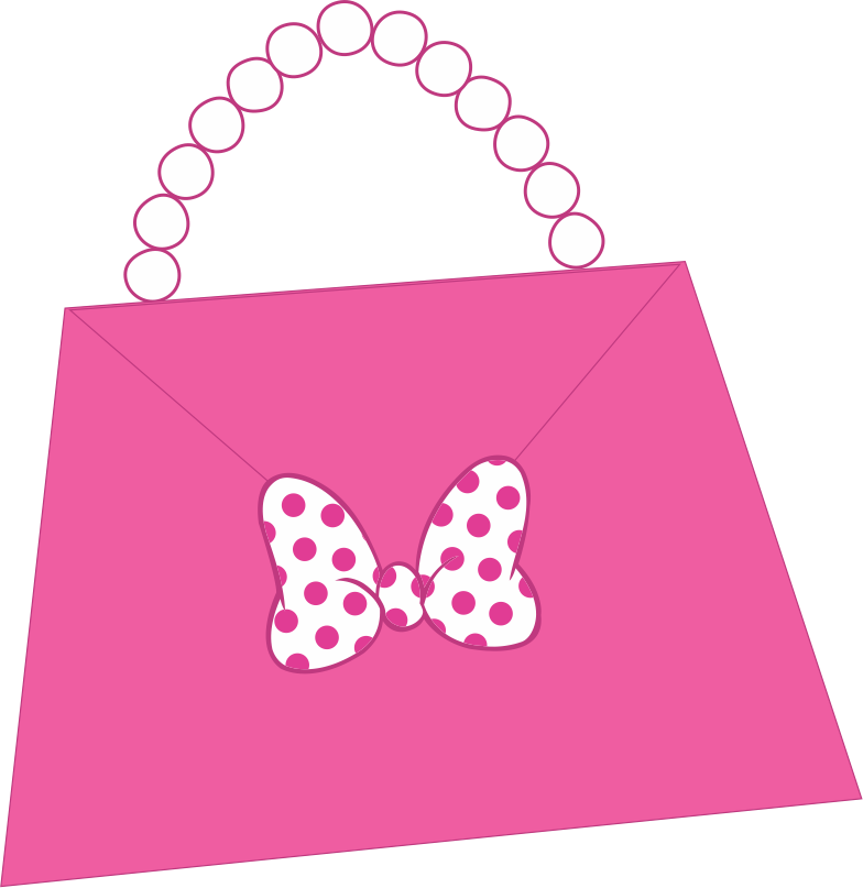 Pink Polka Dot Bow Envelope PNG