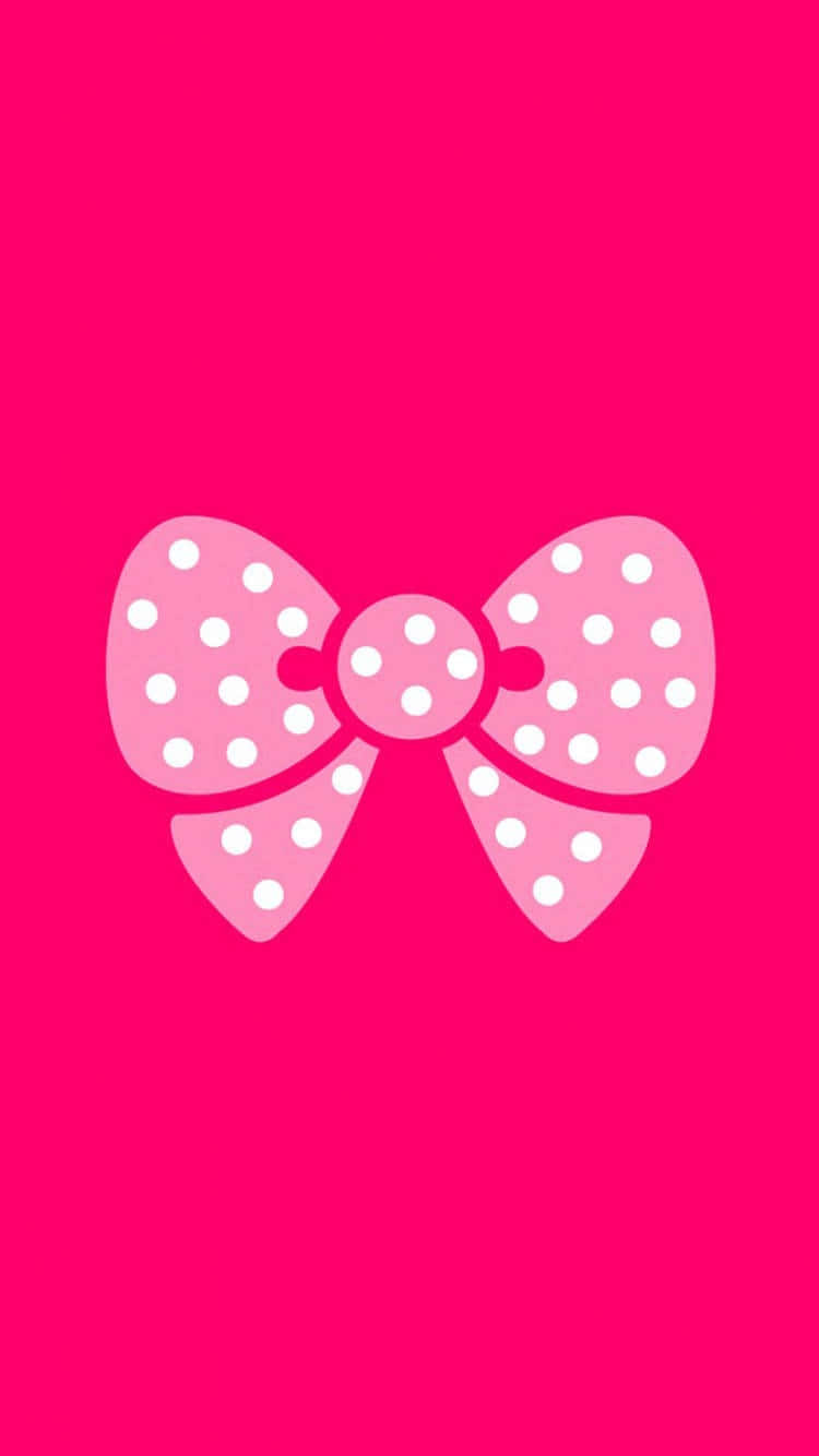 Roze Polka Dot Strik Illustratie Achtergrond