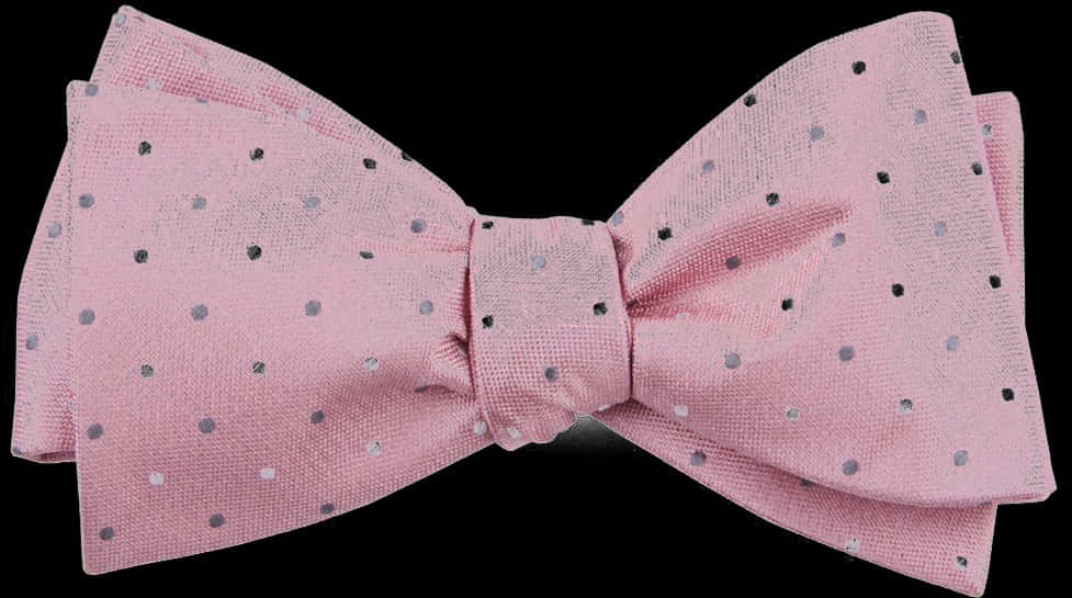 Pink Polka Dot Bow Tie PNG