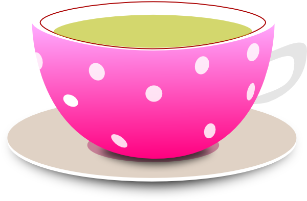 Pink Polka Dot Coffee Mug Clipart PNG