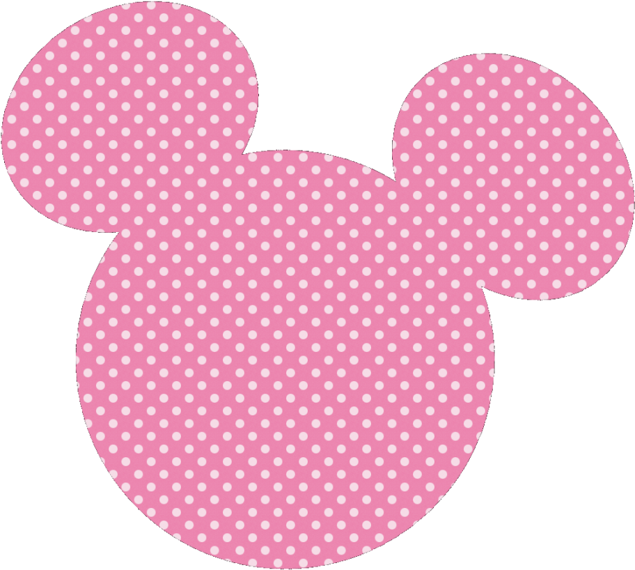 Pink Polka Dot Minnie Mouse Silhouette PNG