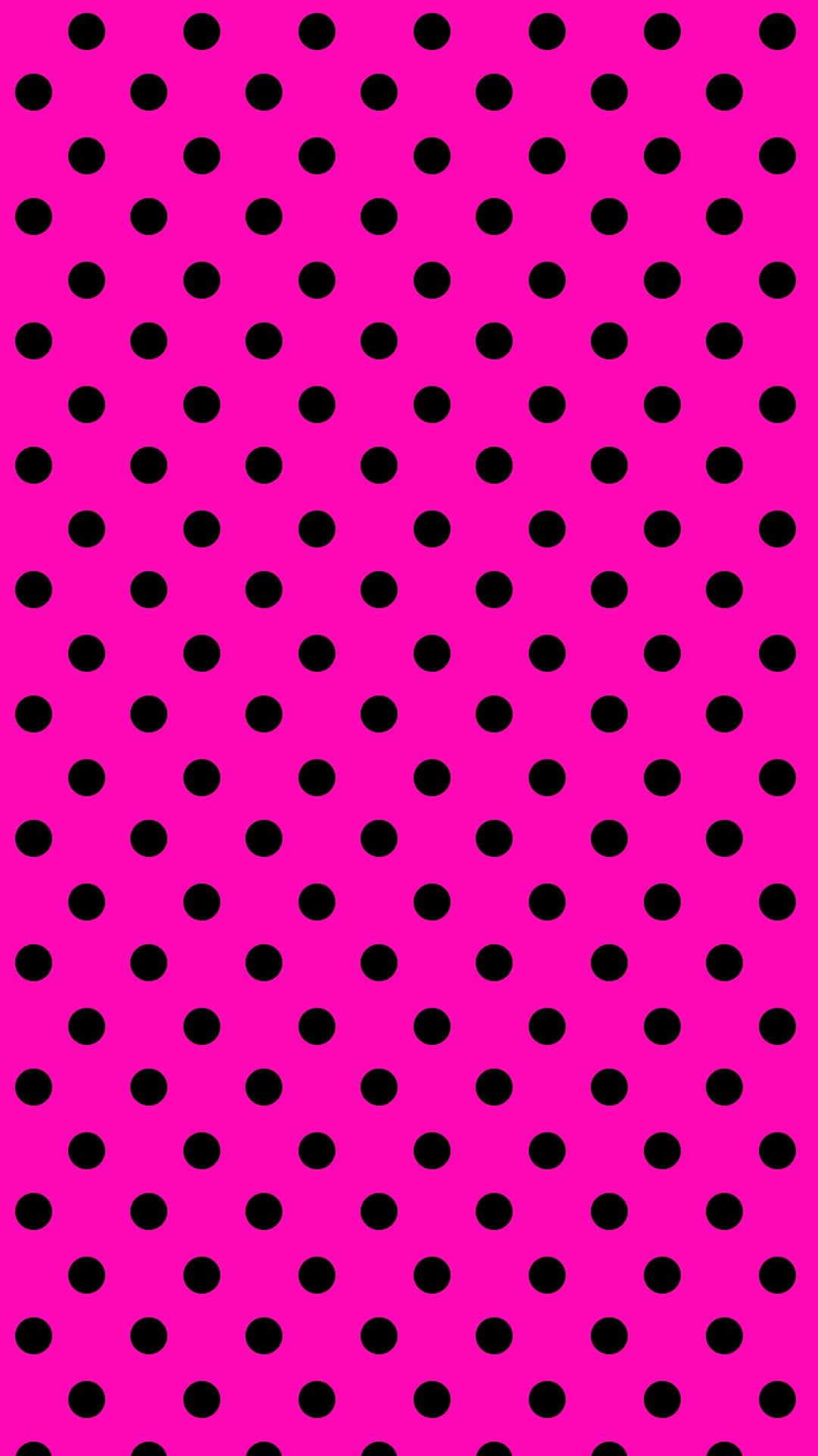 Black And Pink Polka Dot Wallpaper