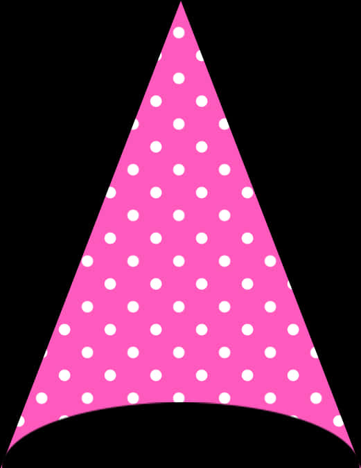 Pink Polka Dot Party Hat PNG