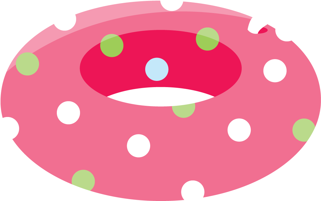 Pink Polka Dot Swim Ring PNG