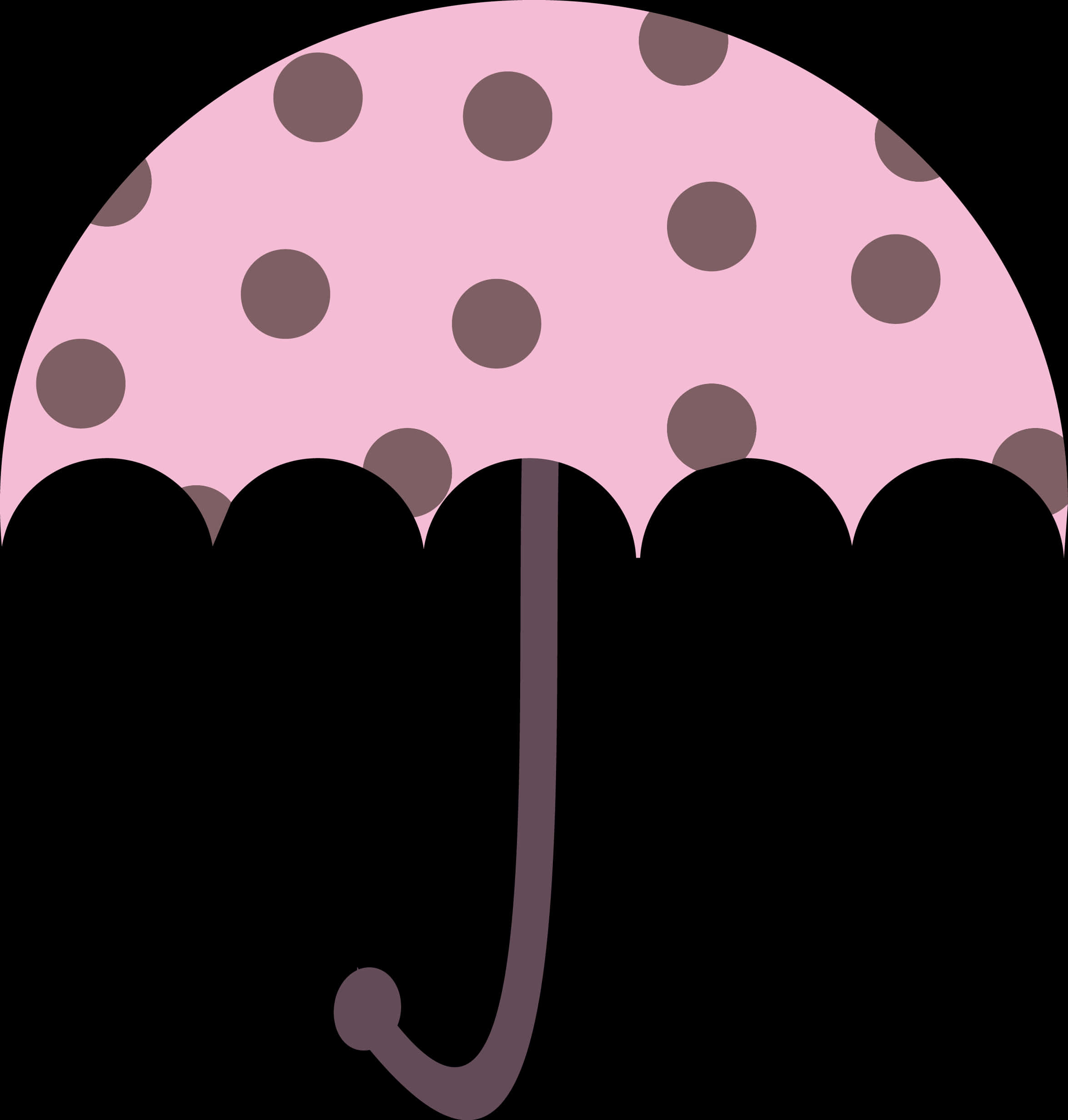 Download Pink Polka Dot Umbrella Graphic | Wallpapers.com