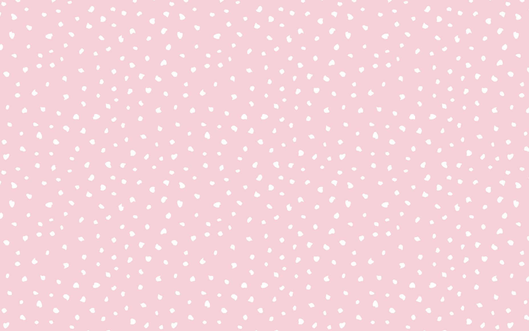 Pink Polka Dots Desktop Aesthetic Wallpaper