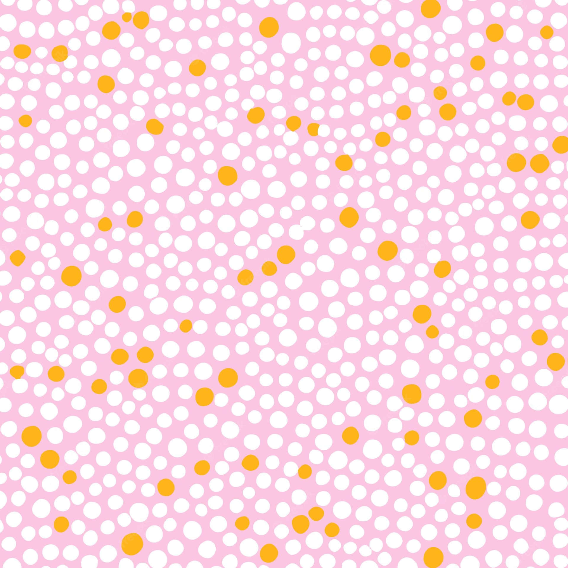 Pink Polka Dots Pattern Wallpaper