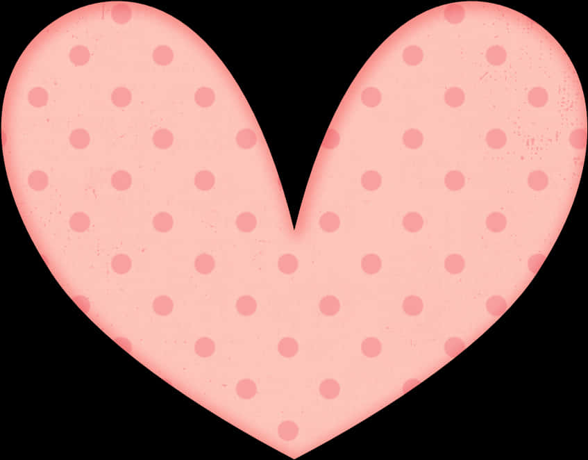 Pink Polka Dotted Heart PNG