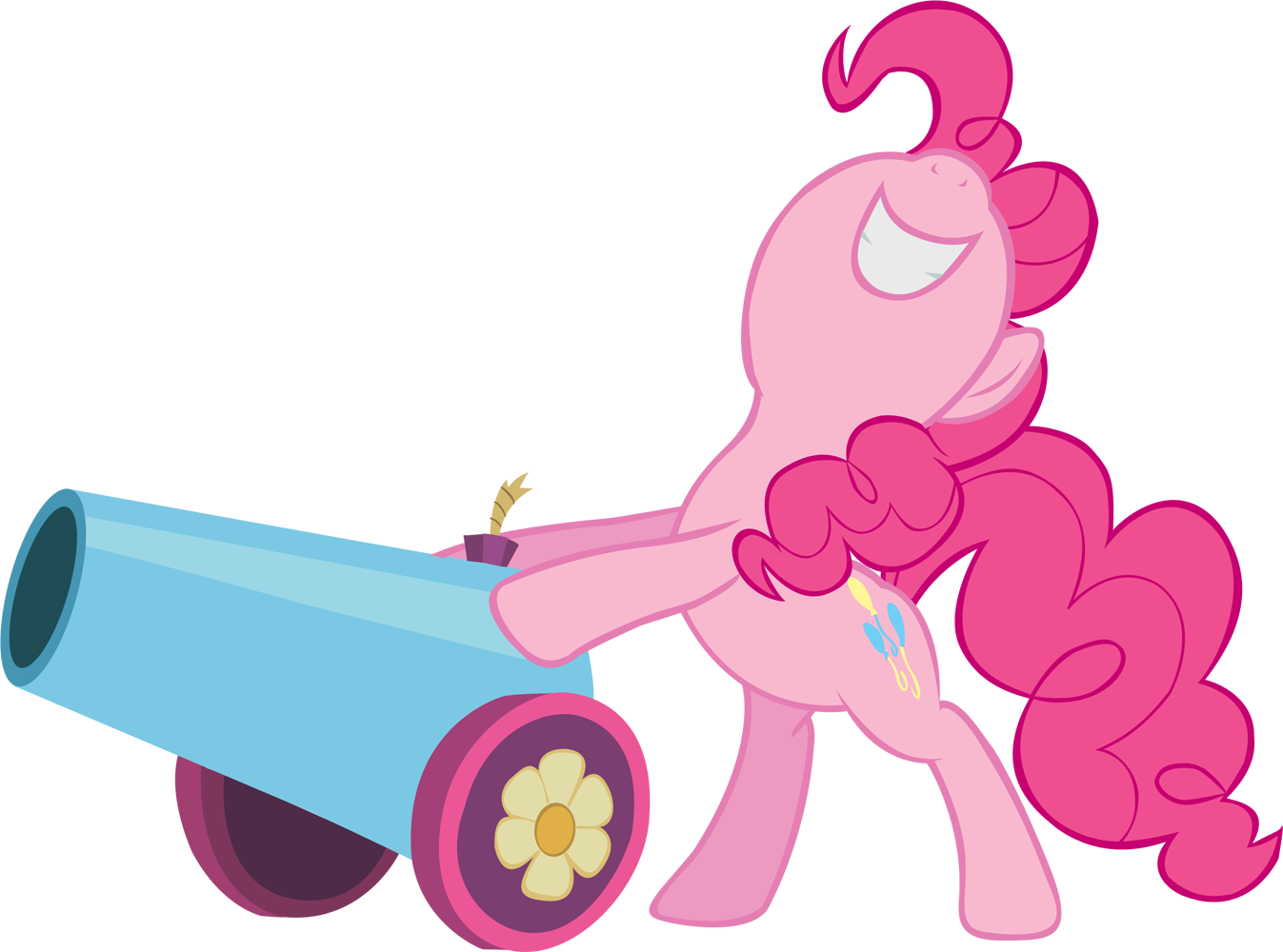 Pink Pony With Cannon PNG