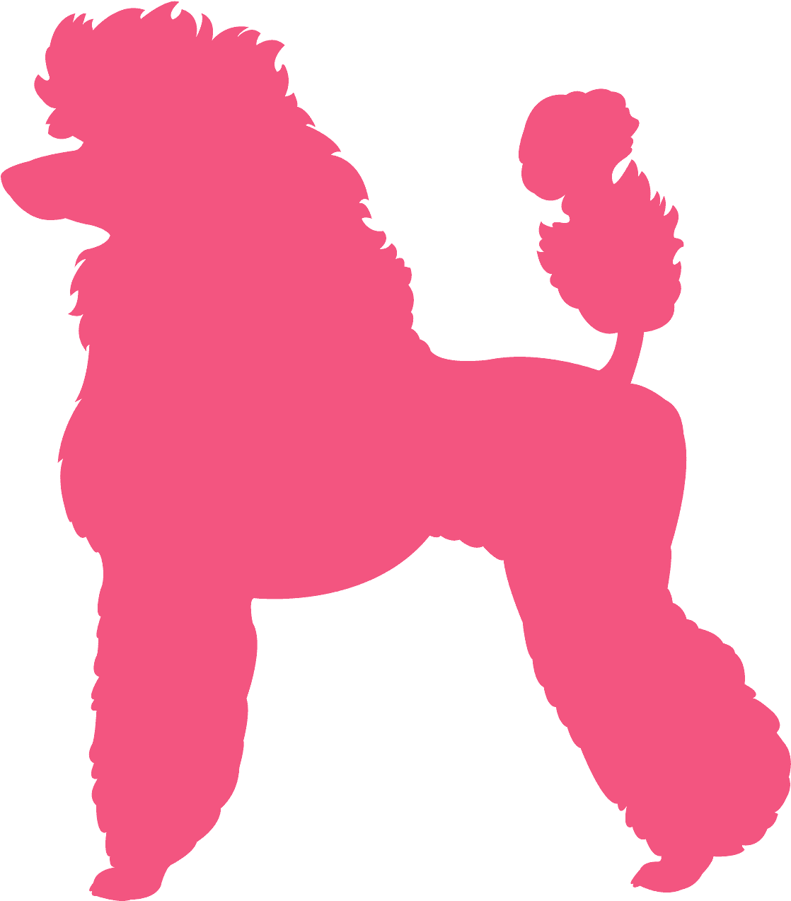 Pink Poodle Silhouette SVG