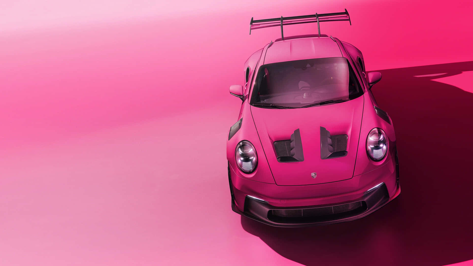 Pink Porsche G T3 R S Top View Wallpaper