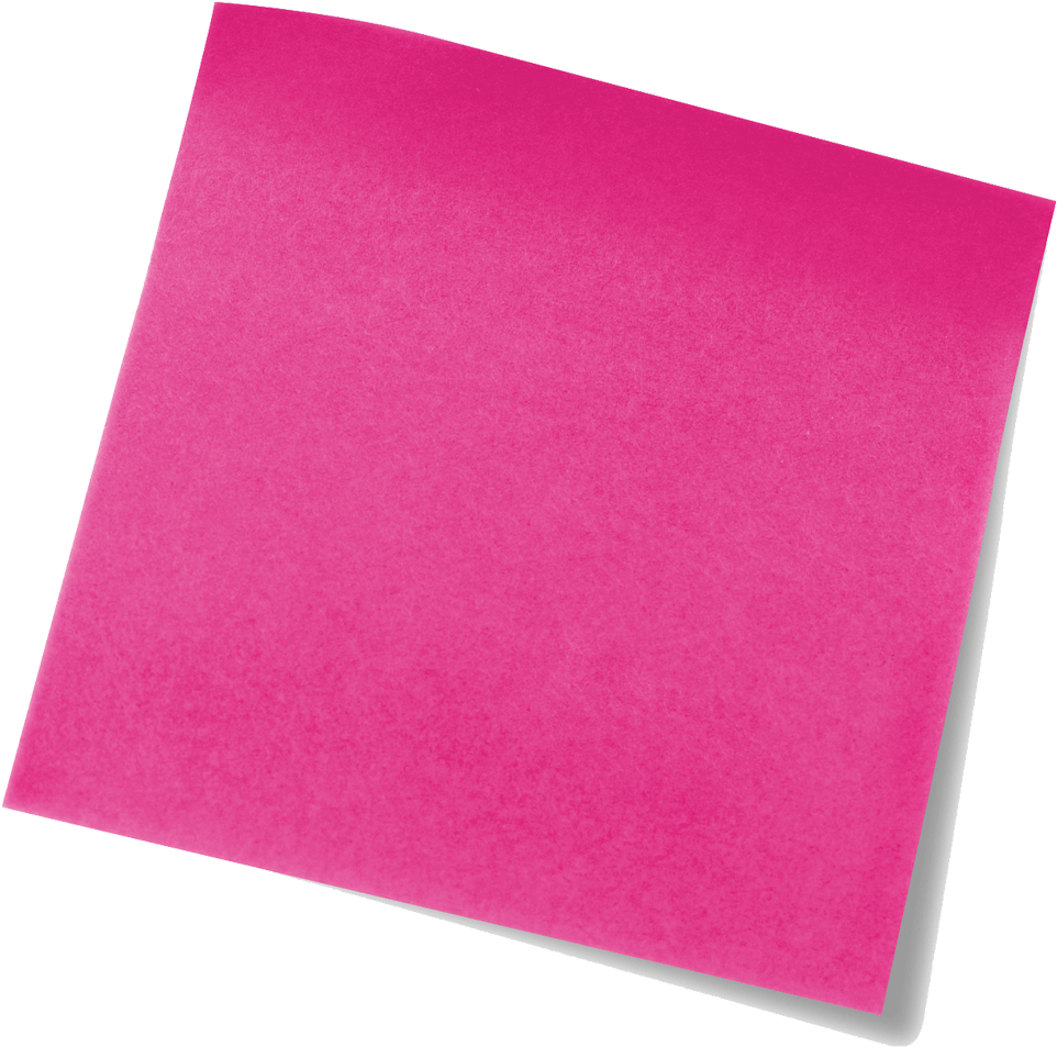 Pink Post It Note PNG
