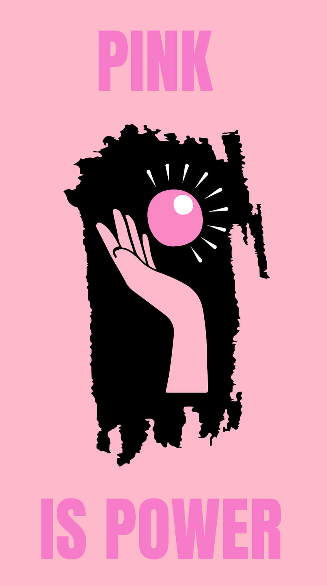 Pink Power Feminist Poster Wallpaper