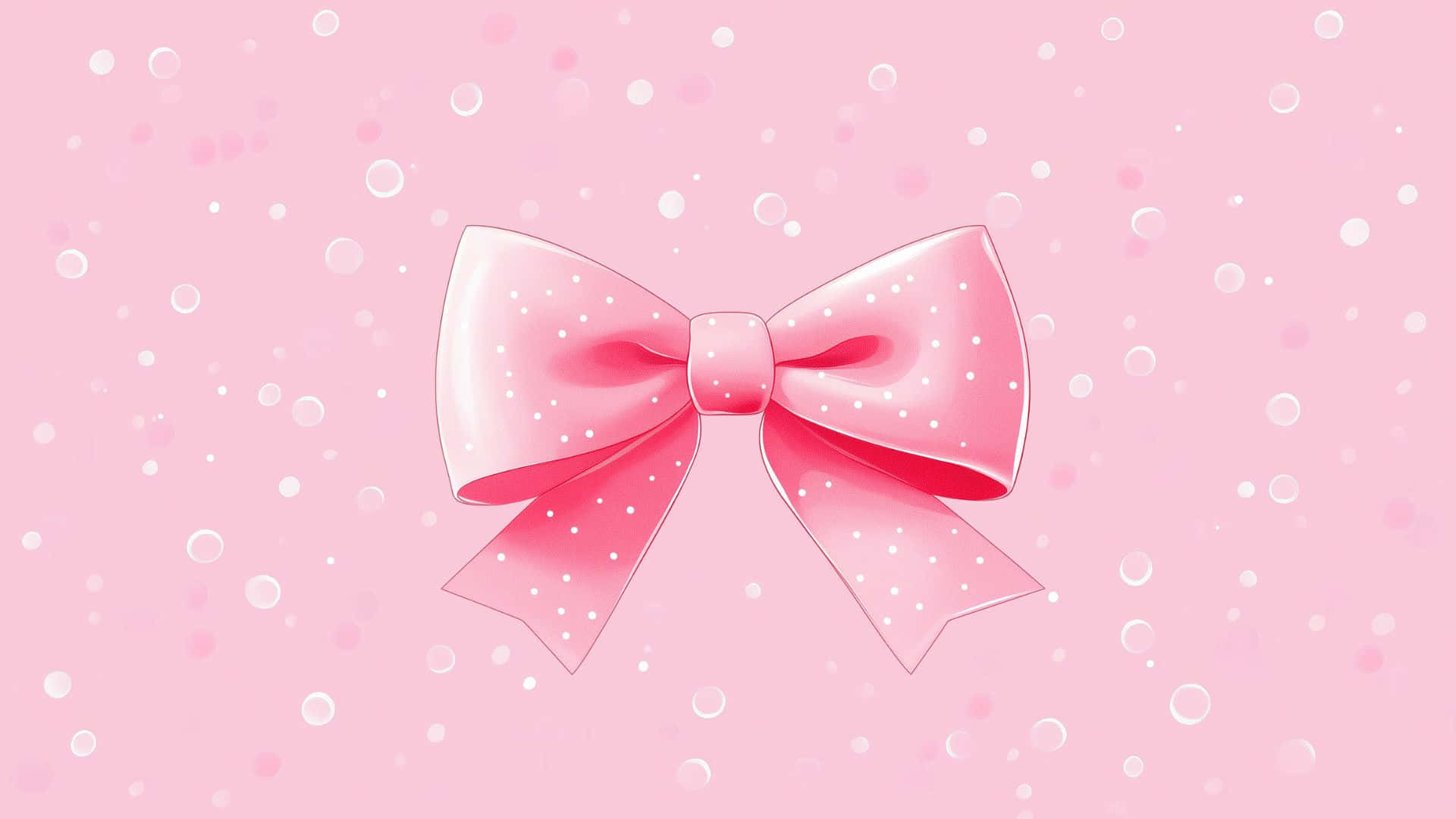 Pink Preppy Bow Design Wallpaper