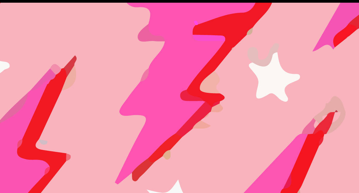 Pink Preppy Lightning Bolts