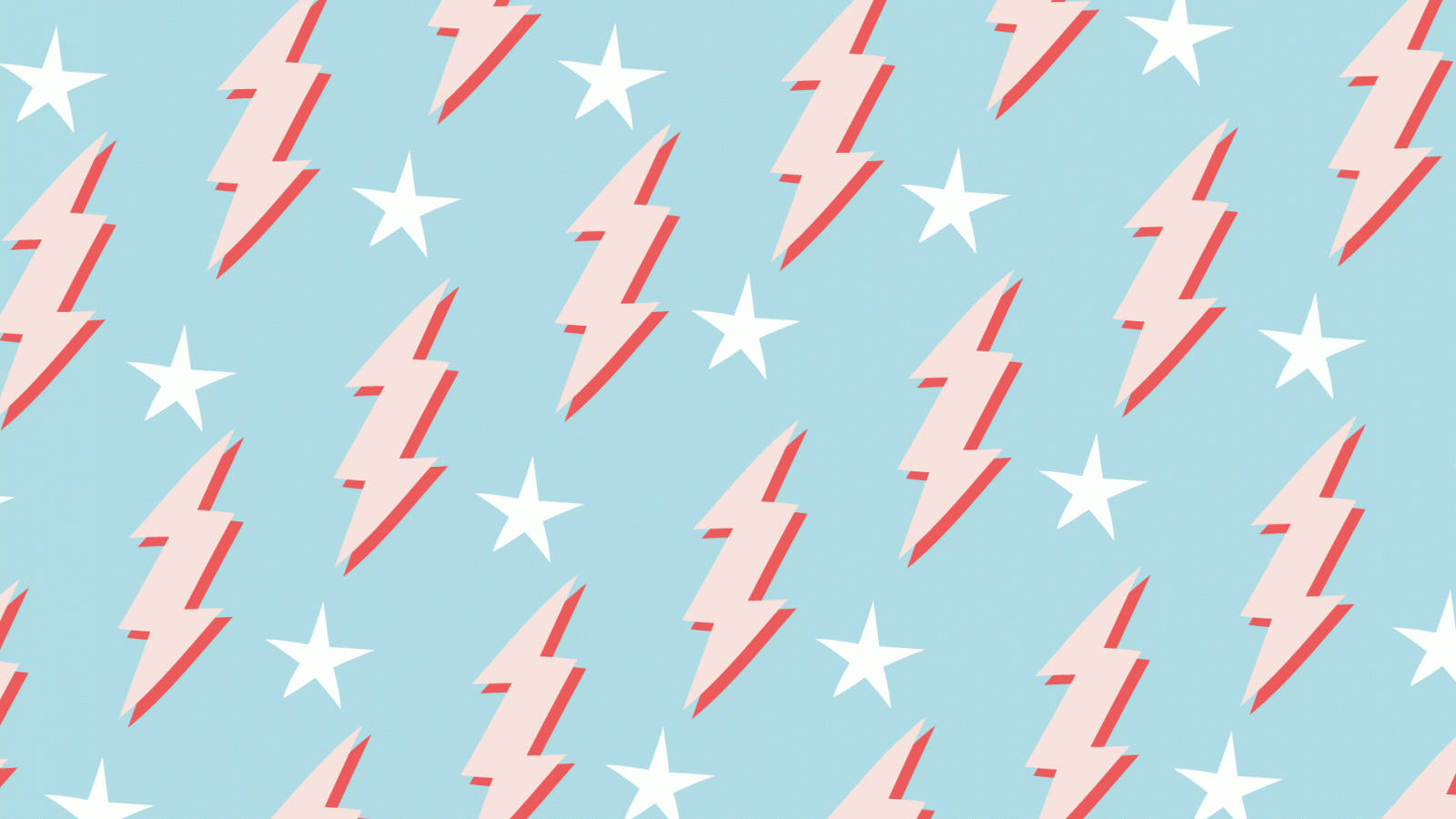 Pink Preppy Stars And Bolts Wallpaper