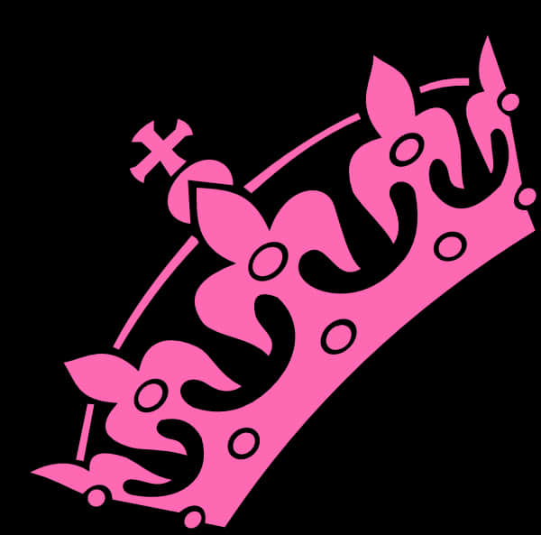 Pink Princess Crown Graphic PNG