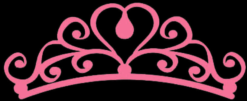 Pink Princess Crown Graphic PNG