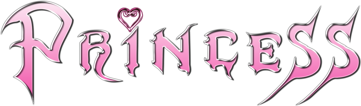 Pink Princess Text Graphic PNG