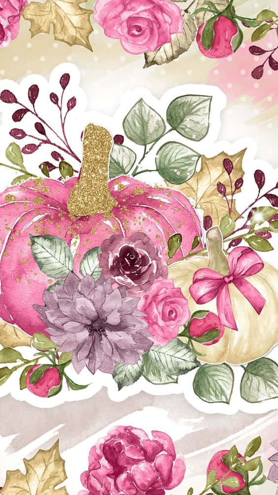 Enovanlig Rosa Pumpa, Ett Vackert Tillskott Till Vilket Hem Som Helst Under Hösten. Wallpaper