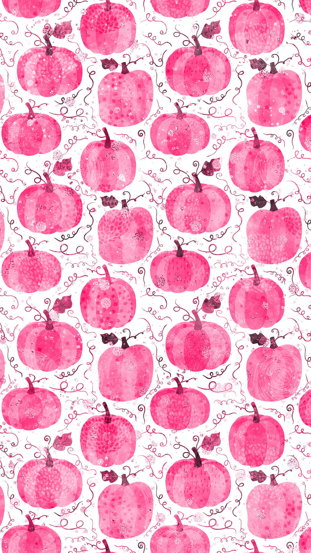 Pink Pumpkins On A White Background Wallpaper