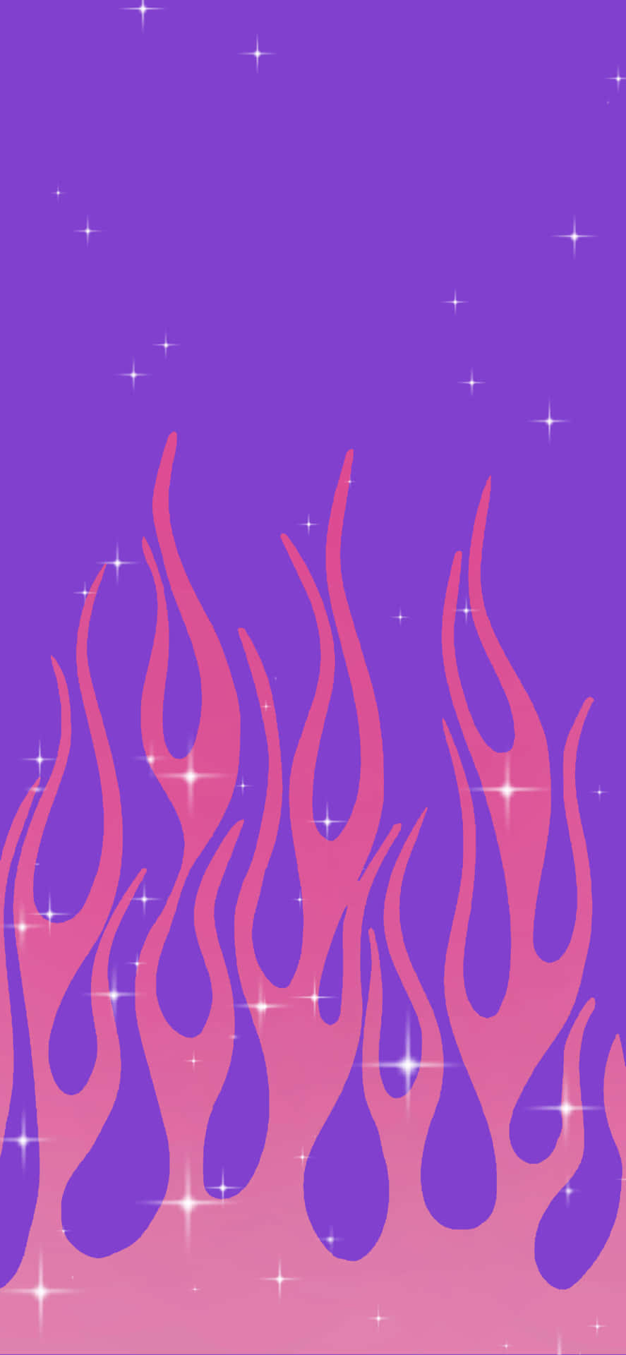 Pink Purple Aesthetic Flames Wallpaper