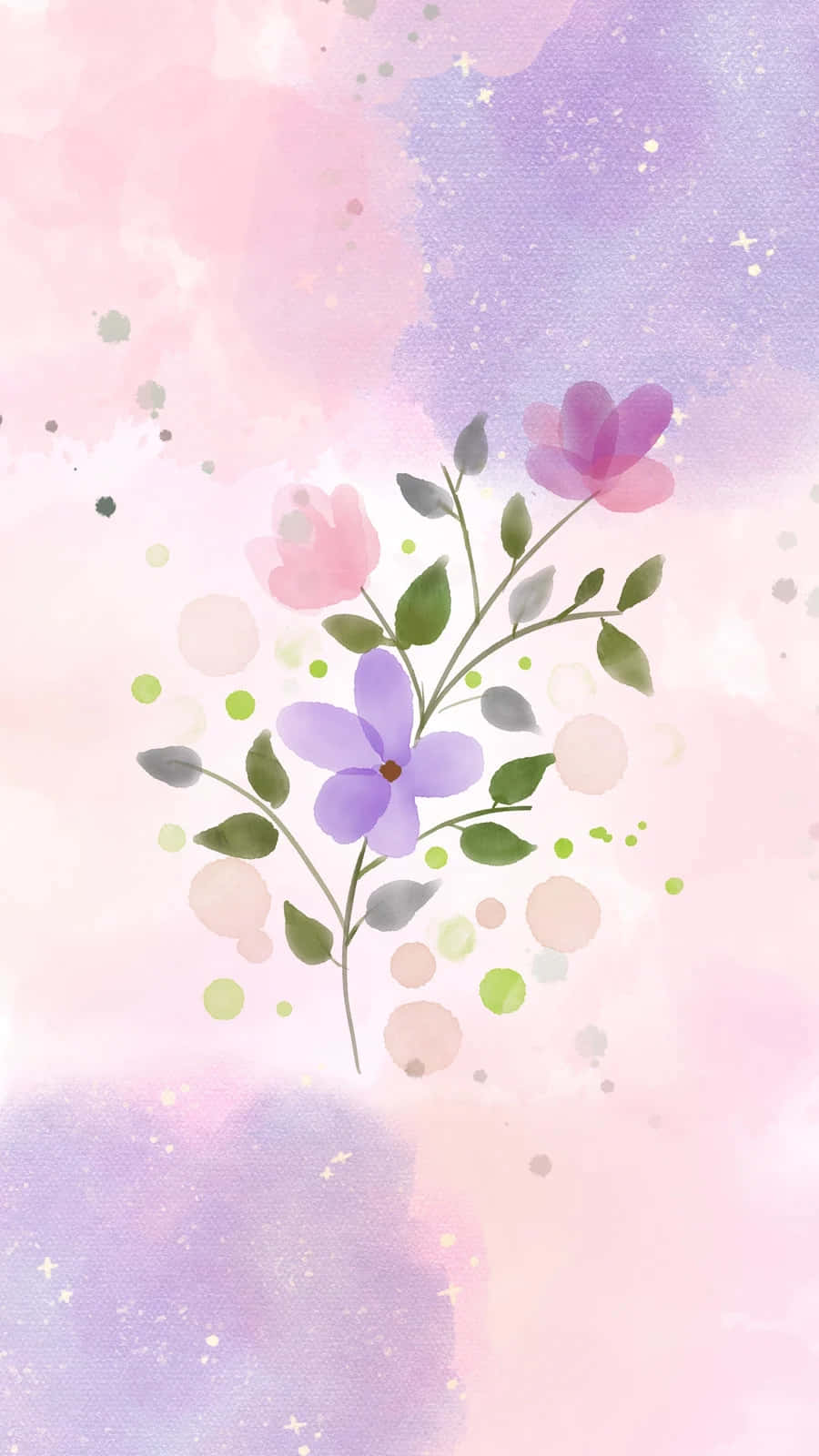 Pink Purple Floral Aesthetic Wallpaper Wallpaper