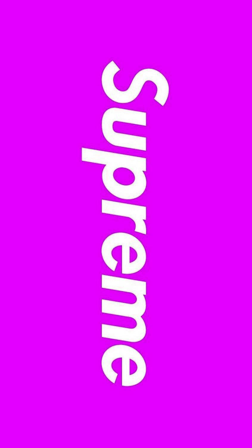 Pink Purple Supreme Logo Wallpaper