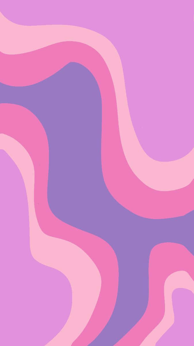 Pink Purple Wavy Aesthetic Background Wallpaper