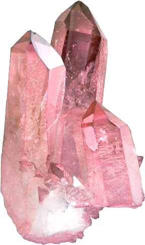 Pink Quartz Crystal Cluster PNG