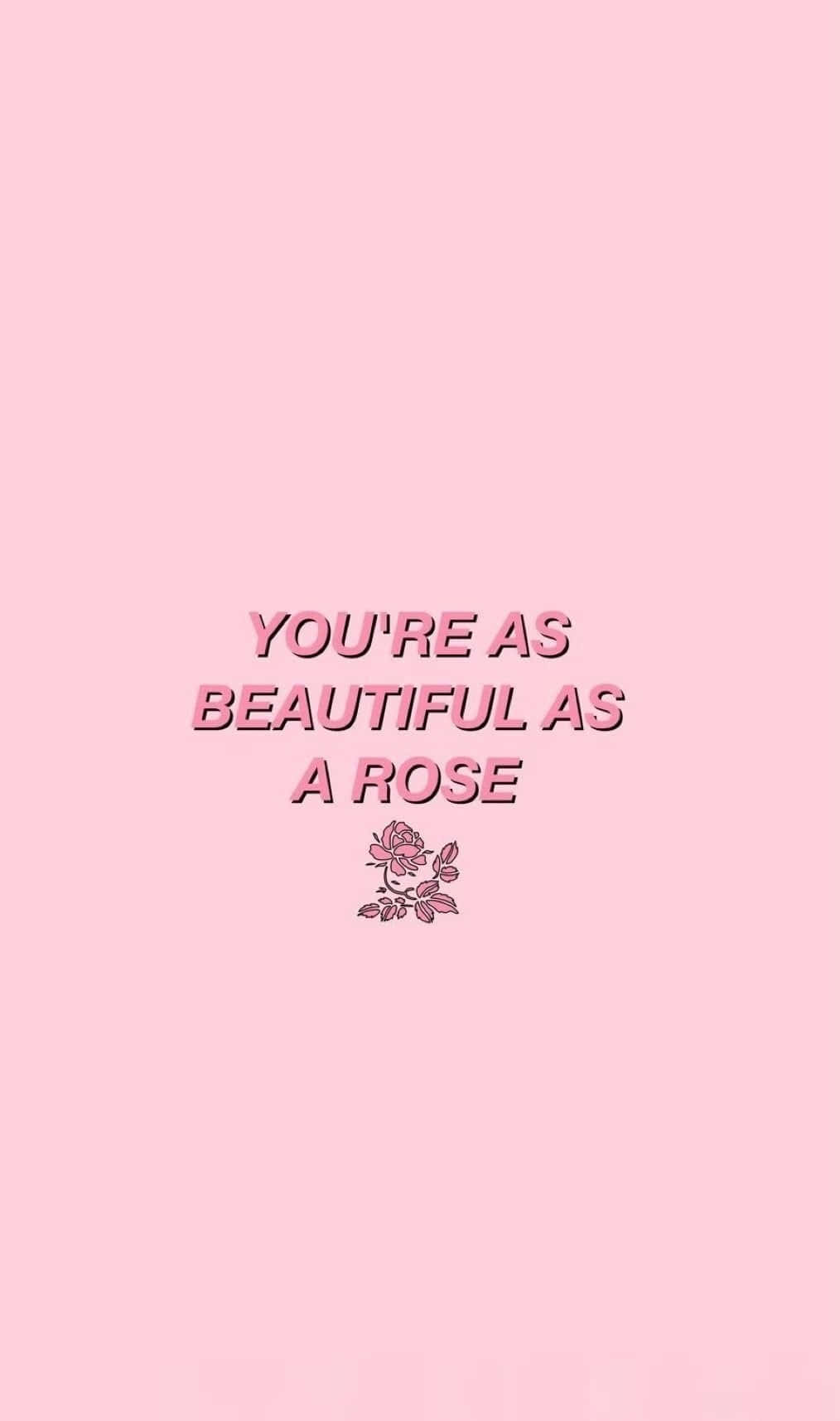 Du er lige så smuk som en rose tapet Wallpaper