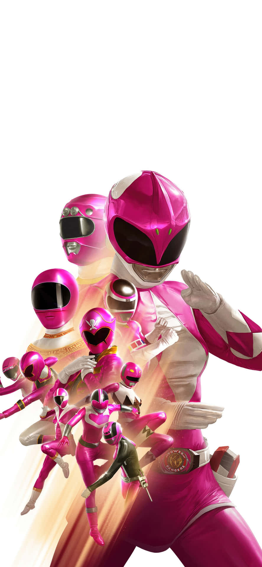 Pink Ranger Dynamic Pose Wallpaper