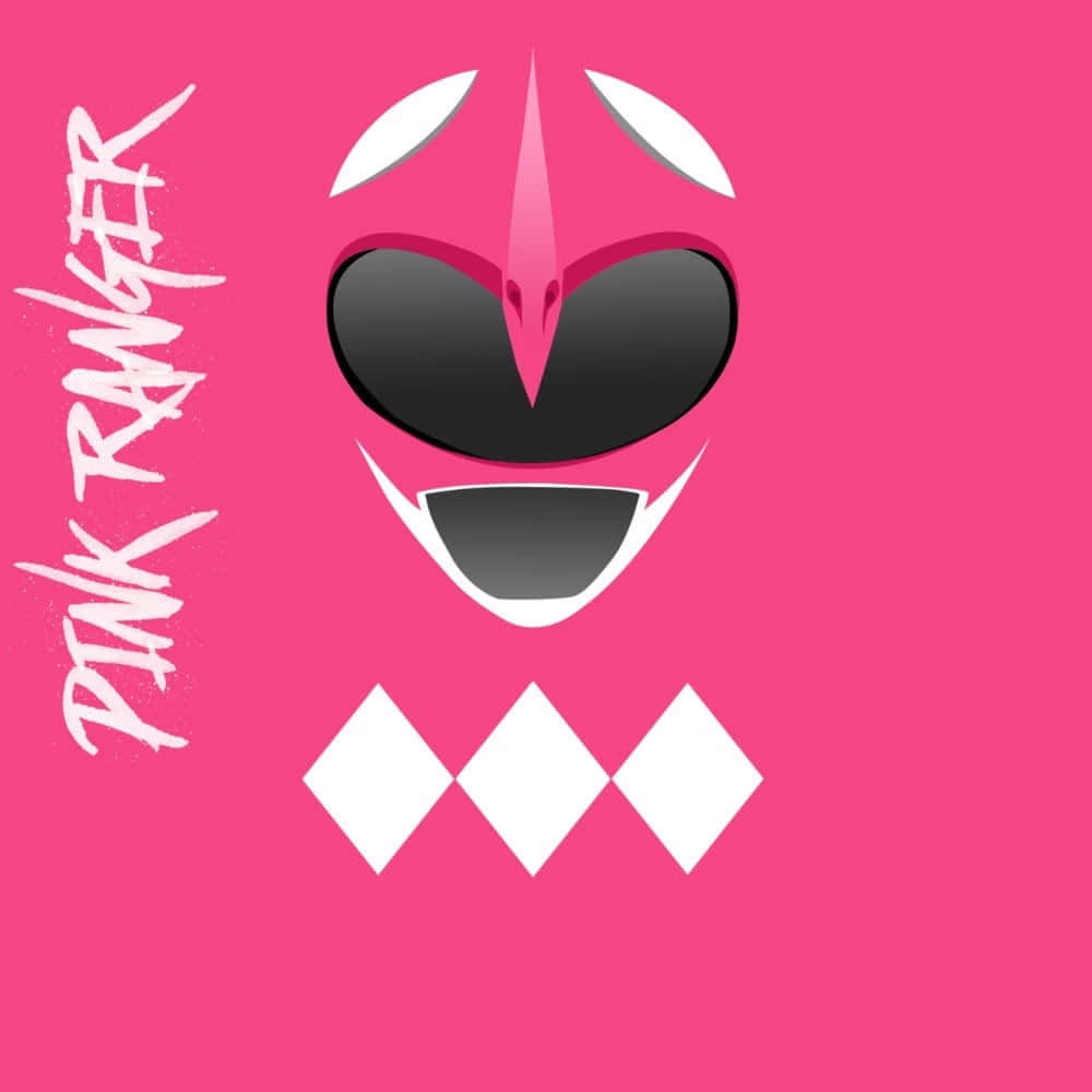 Pink Ranger Helmet Graphic Wallpaper