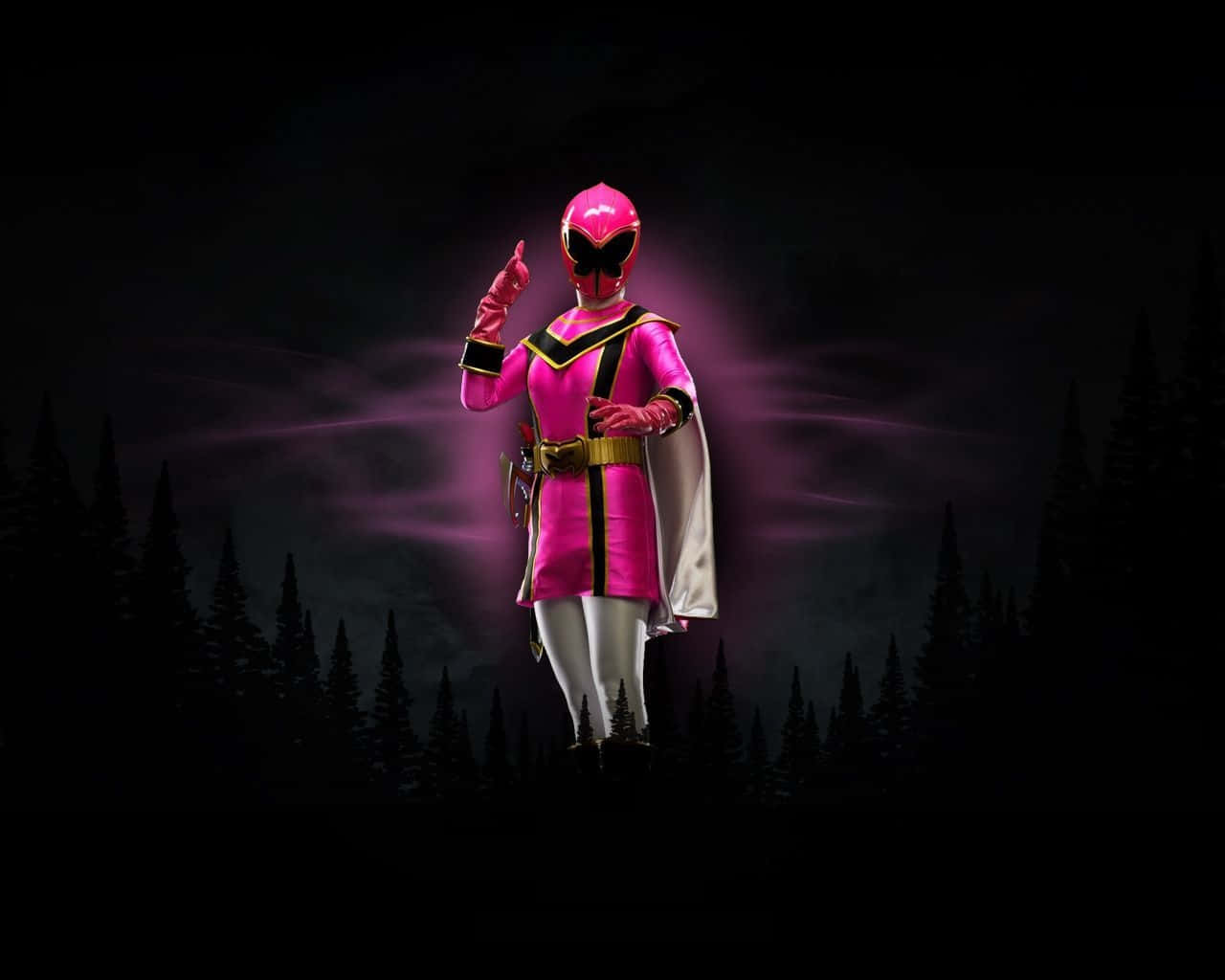 Pink Ranger Night Patrol Wallpaper