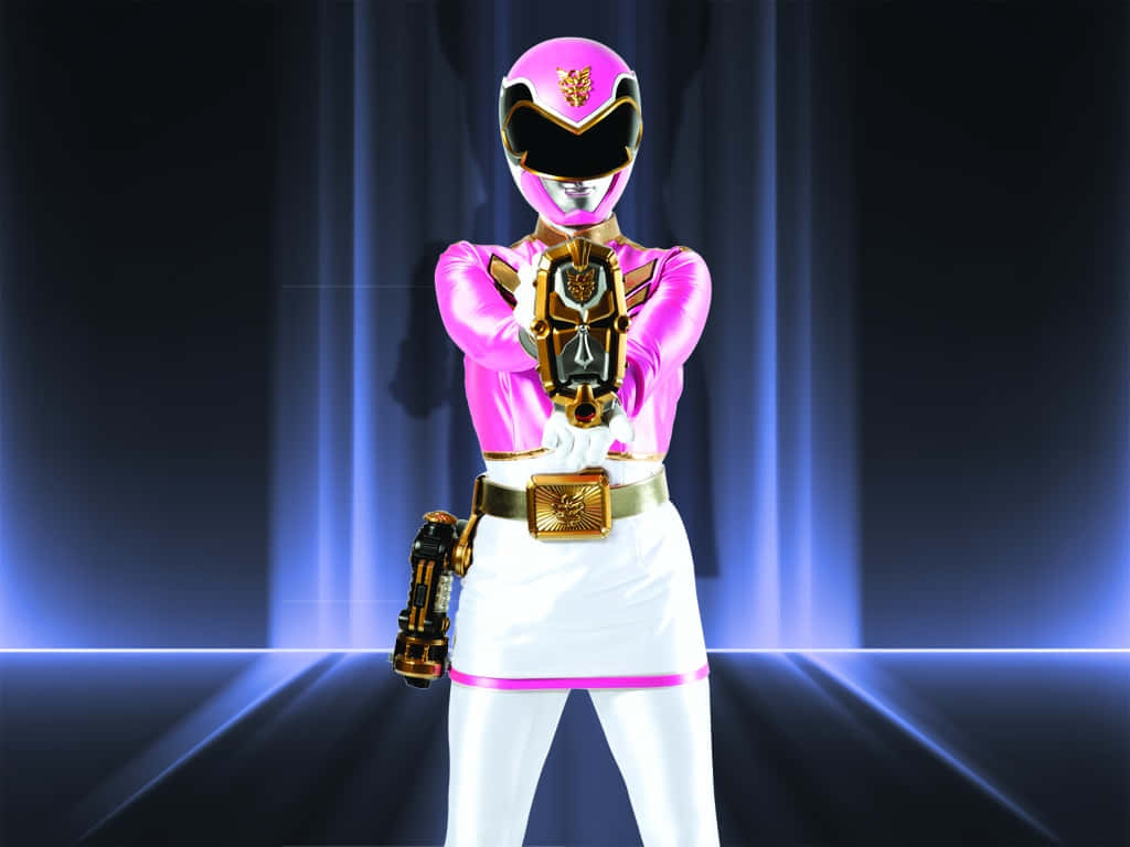 Pink Ranger Pose Spotlight Wallpaper
