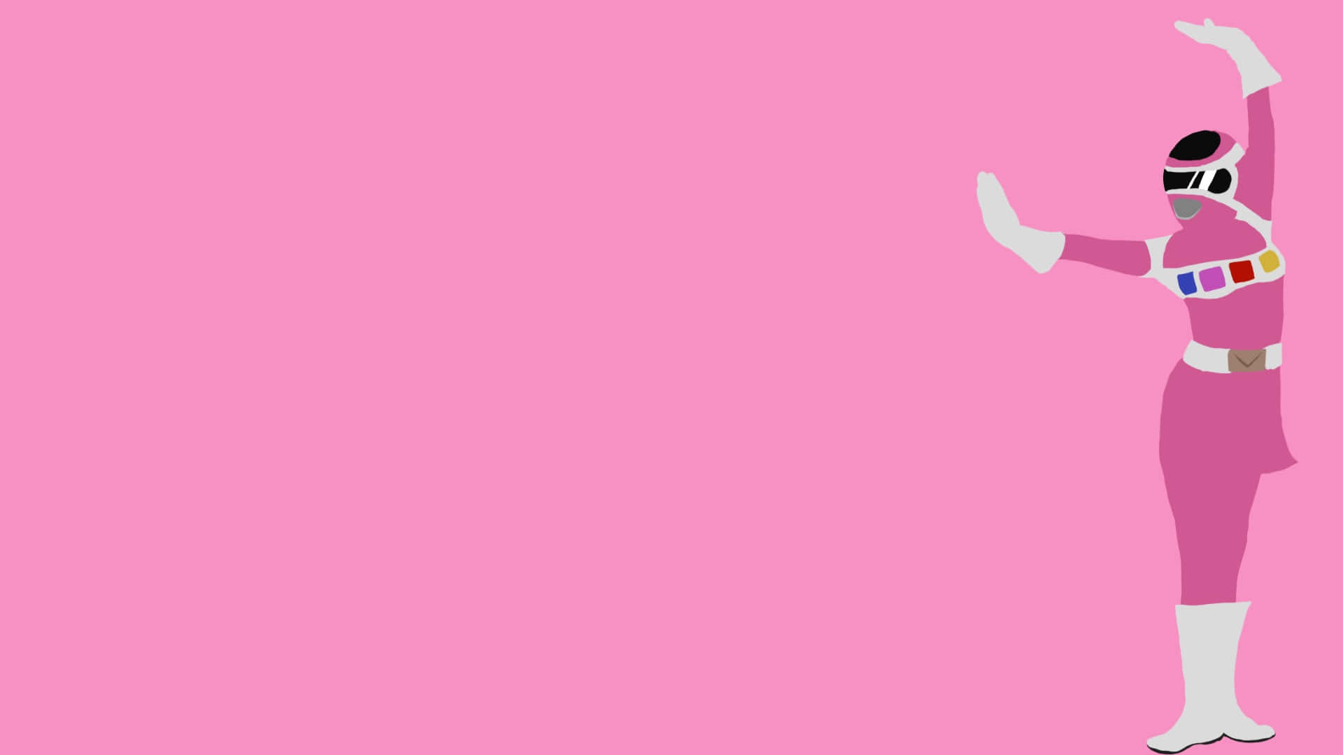 Pink Ranger Pose_ Vector Artwork Wallpaper